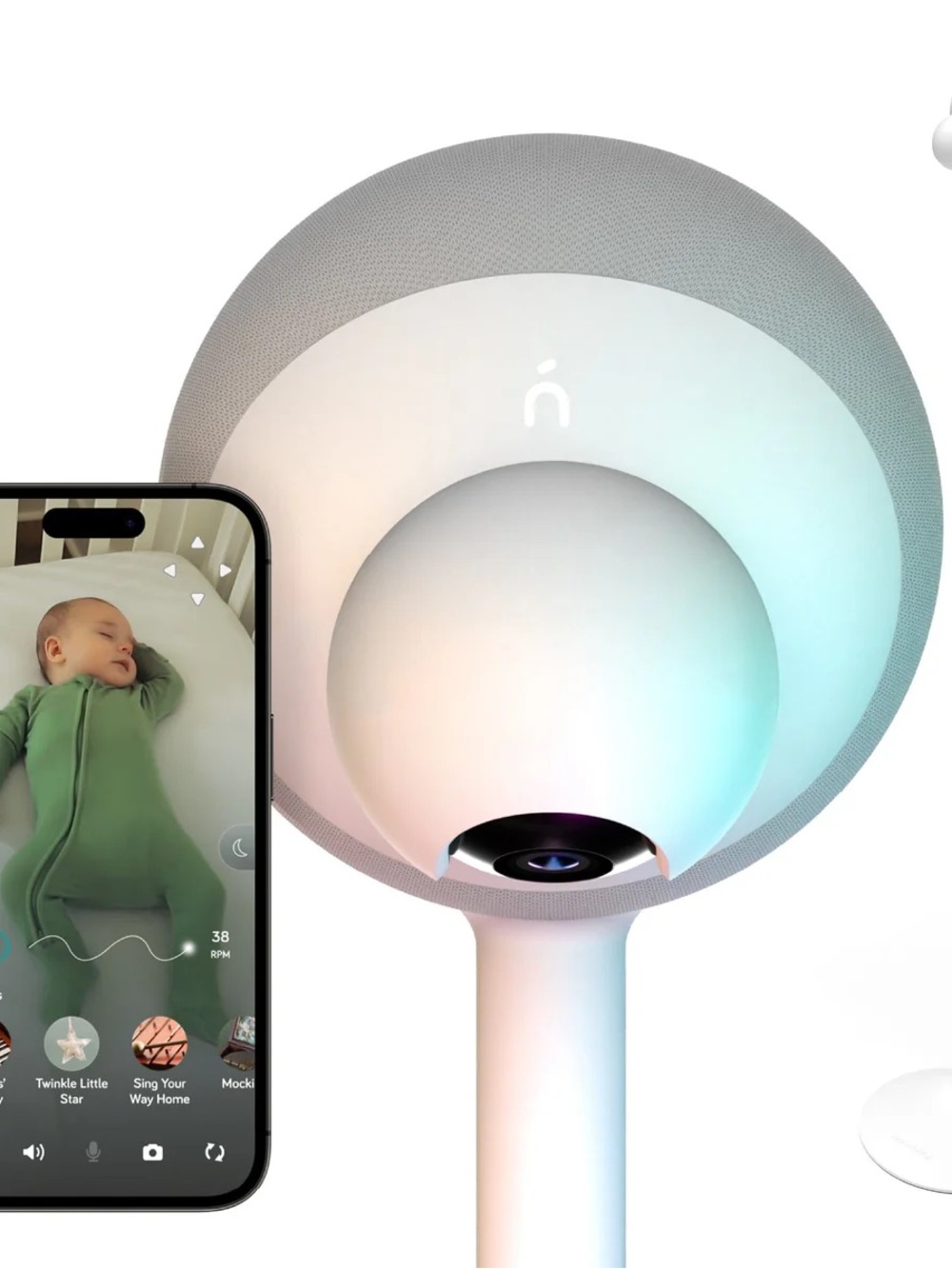 Smart Baby Monitor with Floor Stand & Wall Mount Options